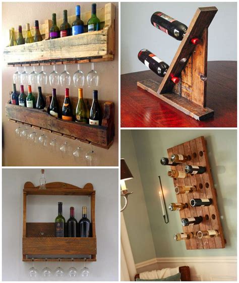 Wine Racks Made From Recycled Pallet Wood Diy Rack Wine Rack And Wine