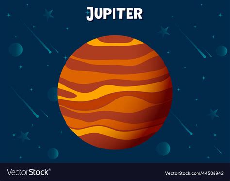 Jupiter Planet Royalty Free Vector Image Vectorstock