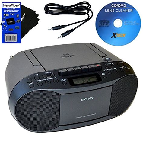 Sony Cfd S70 Portable Cdcassette Boombox Black Aux And Power Cable