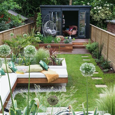 Long Narrow Garden Design Pictures And Garden Designs For Narrow Gardens Simple Design Ide