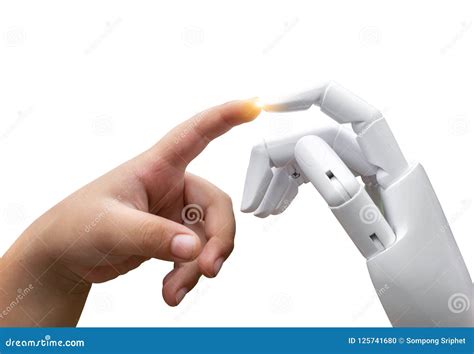 Robotic Artificial Intelligence Future Transition Child Human Hand