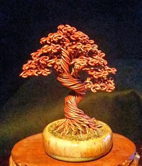 Copper Wire Tree Sculpture Sculpture By Ricks Tree Art