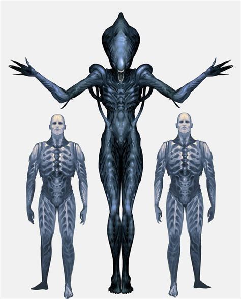 Adult Deacon Alien And Engineers From Prometheus Sic Fi Alien