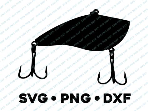Lipless Crankbait Lure Fishing SVG PNG DXF Vector Transparent Etsy