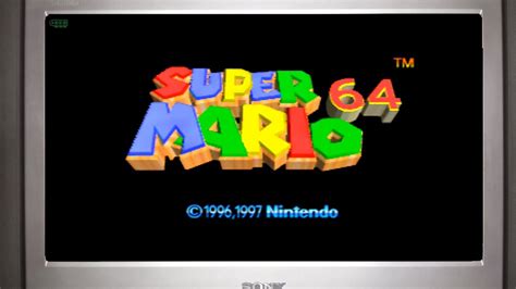 Super Mario 64 N64 Demostart Screen Retro Game Bros Youtube