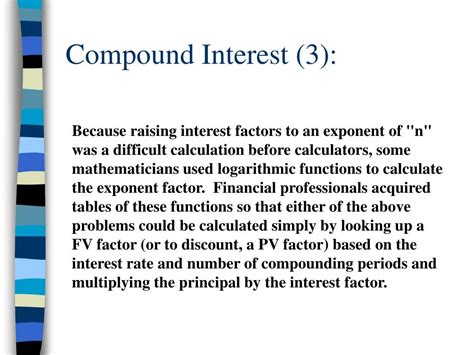 Determine how much your money can grow using the power of compound interest. PPT - A Time Value of Money Primer PowerPoint Presentation, free download - ID:5181