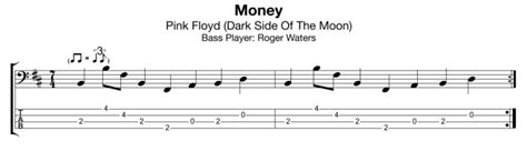 how to play money pink floyd beginner bass lesson