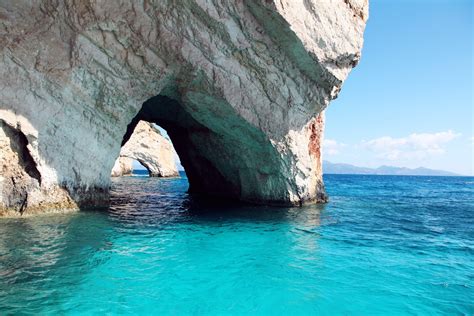 Blue Caves Zakynthos Island Greece Hd Desktop Wallpaper