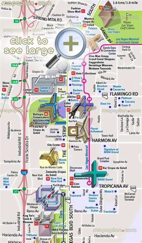 Route Map Official Las Vegas Monorail Map Printable Las Vegas Strip