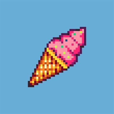 Fully Editable Pixel Art Ice Cream Vector Illustration Vector Art At Vecteezy