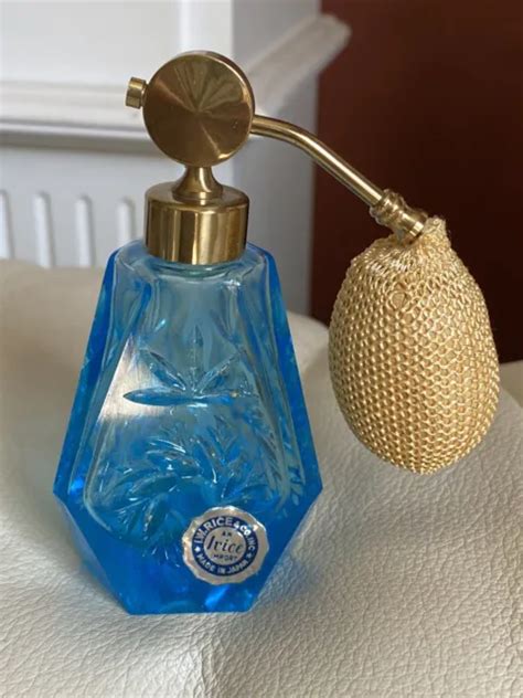 Vintage Irice Aqua Blue Glass Perfume Bottle Japan I W Rice And Co Inc 33 00 Picclick