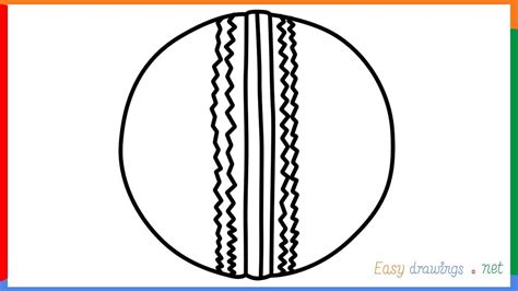 How To Draw A Cricket Ball Step By Step For Beginners Youtube