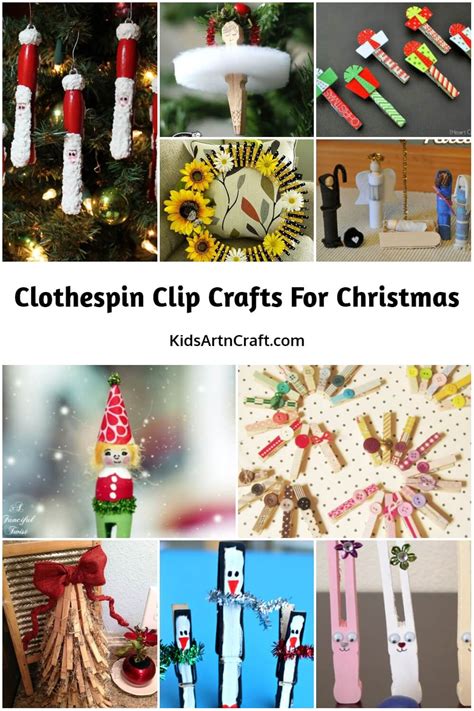 Clothespin Clip Crafts For Christmas Kids Art And Craft