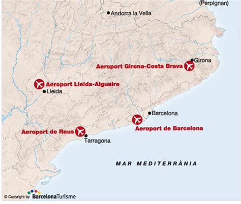 Airports In Barcelona Spain Map Map Of World