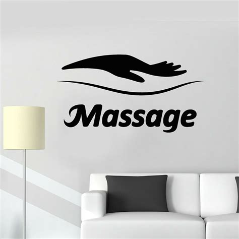 wall decal massage salon relax spa room therapy hands health interior decoration vinyl window