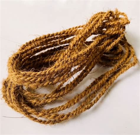 Ceylon Coir Rope 5pcs Authentic Sri Lankan Handmade Natural Coconut