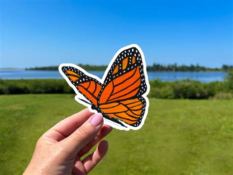 Butterfly Sticker Monarch Butterfly Sticker Nature Sticker Etsy