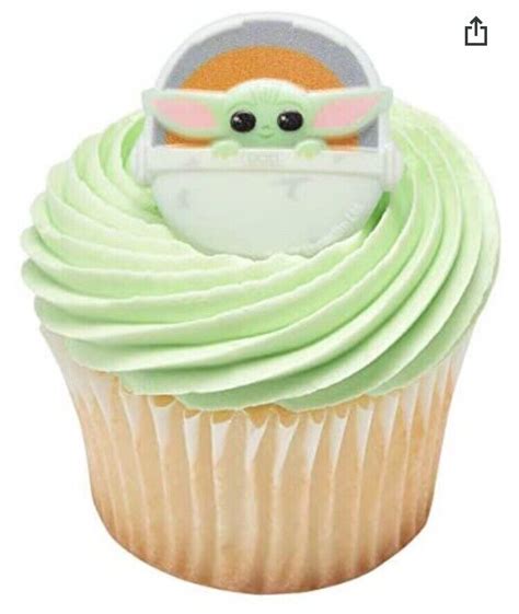 Star Wars The Mandalorian Grogu Baby Yoda Cake Cupcake Toppers The