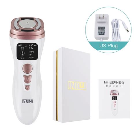 Face Massager Mini HIFU Machine Ultrasound RF EMS Microcurrent LED Light Therapy Face Lifting