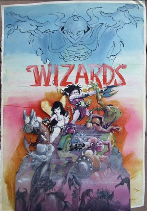 Wizards 1977 Poster Color Rough Bakshi Art By Mike Ploog Very Rare