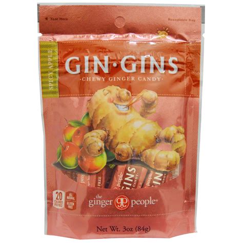 The Ginger People Gin·gins Chewy Ginger Candy Spicy Apple 3 Oz 84