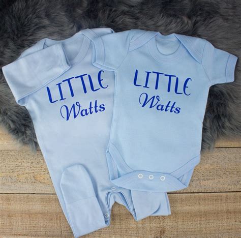 Personalised Blue Baby Shower Clothes T Set Heavensent Baby Ts