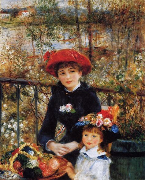 Two Sisters Aka On The Terrace 1881 Painting Pierre Auguste Renoir