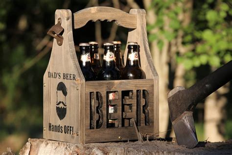 Beer Carrier Beer Caddy Beer Box 6 Pack Holder Wood Beer Caddy Etsy