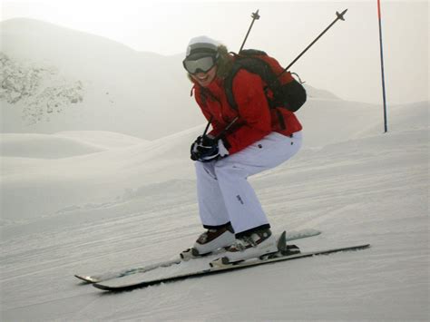 Skiing Woman Free Stock Photo A Woman Snow Skiing 10555