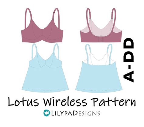 Lotus 20 Bra And Cami Pattern A Dd Cup Sizes — Lilypadesigns