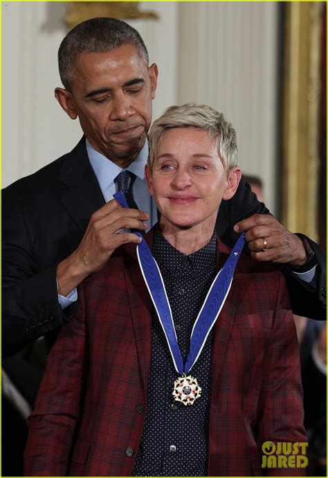 Video Ellen Degeneres Tears Up During Presidential Medal Of Freedom Ceremony Photo 3813904