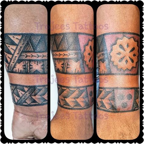 Fiji Tattoo By Paul Sosefo Freehand Polynesian Wrist Band Fiji Tattoo