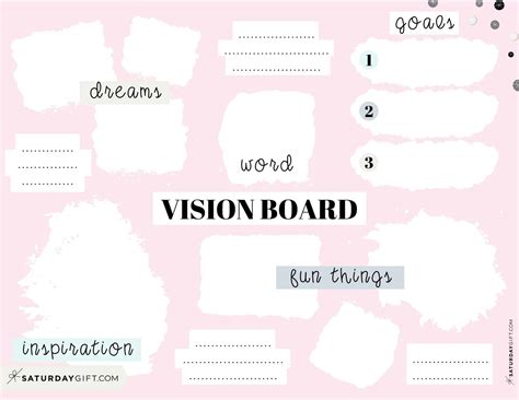 Vision Board Template 27 Cute Andfree Dream Board Printables