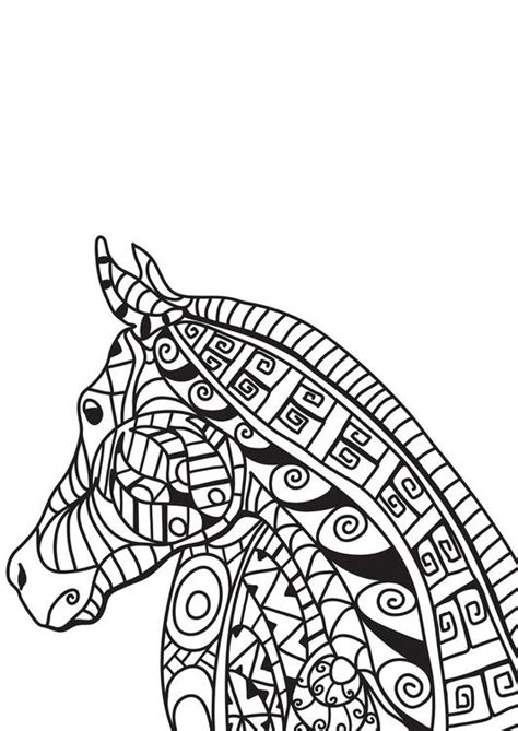 Coloriage tête de cheval - Coloriages Gratuits à Imprimer - Dessin 30994