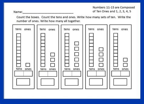 Ten more ten less grade/level: Tens And Ones Worksheets For Kindergarten #11 Worksheet | Tens and ones worksheets, Tens and ...