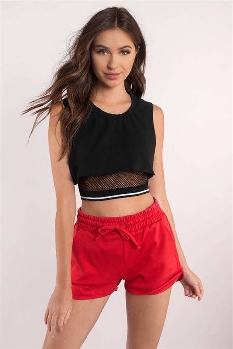 Get Your Hands On The Madison Mesh Crop Top Featuring A Crop Tee With