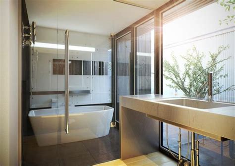 Minimalist White Japanese Contemporary Bathroom Decoist