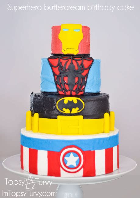 My youngest son currently loves anything he sees with marvel superheroes. Superhero Birthday Cake | Ashlee Marie - real fun with ...