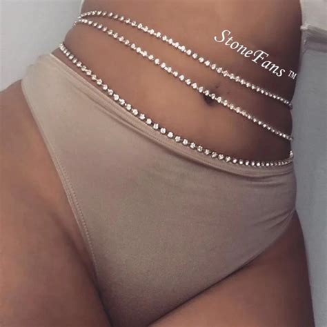 StoneFans Sequins Belly Waist Chain Body Jewelry Women Sexy Bikini