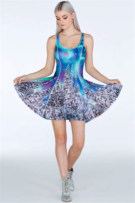 Waiting On Aurora Frost Vs Galaxy Pastel Inside Out Dress Limited M Black Milk Clothing