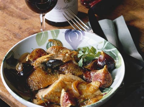 Roasted Breast Of Guinea Fowl With Figs Recipe Eat Smarter Usa