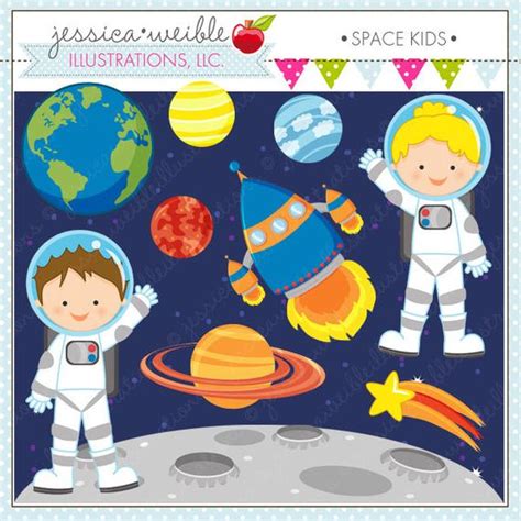 See more ideas about happy birthday, birthday, birthday clipart. Space Kids Cute Digital Clipart for Card Design ...