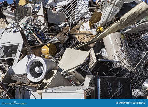 Metal Junk Landfill Scrap Metals Pile Recycling Recycle Household