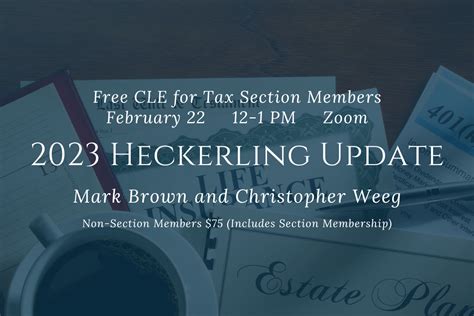 2023 Heckerling Update Free Zoom Cle Tax Section Of The Florida Bar