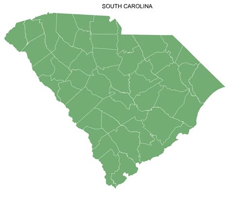 South Carolina County Map Printable State Map With County Lines Diy