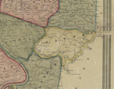 Patton Township Pennsylvania 1851 Old Town Map Custom Print