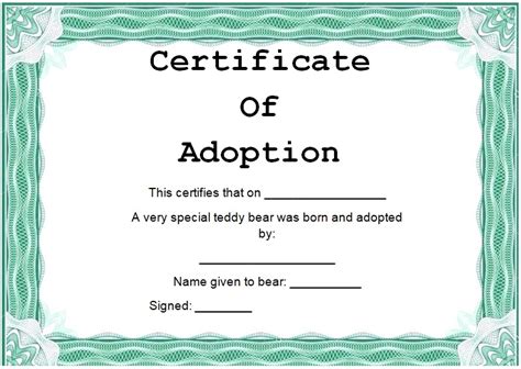 15 Free Printable Real Fake Adoption Certificate Templates Vrogue