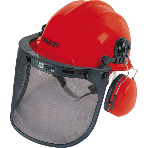 Draper Forestry Helmet Mesh Visor And Ear Defenders Safety Helmets