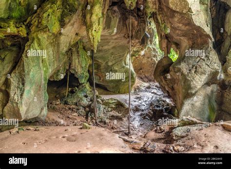 Tiger Cave On Koh Lanta Island Near Klongjak Waterfall Thailand Stock
