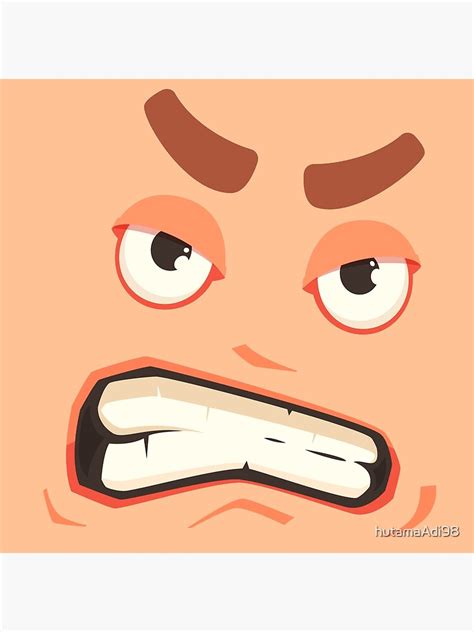 Roblox Angry Face Photographic Print For Sale By Hutamaadi98 Redbubble